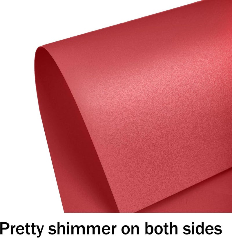 Goefun Red Shimmer Cardstock 8.5 x 11 Paper, 24 Sheets 80lb Red Card Stock Printer Paper for Christmas, Invitations, Certificates, Valentines Day, Card Making - Image 3